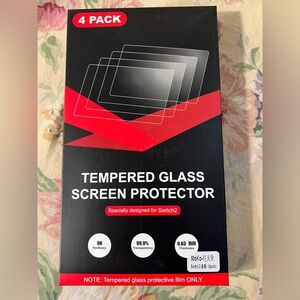 MoKo Tempered Glass Screen Protector for Switch2 - Black
